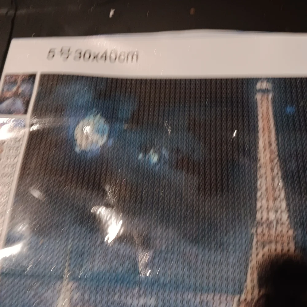 Elegant Blue Paris Lady Formal Dress Diamond Painting Kit 30x40